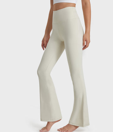 Flare Yoga Pants - Ivory White