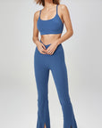 Stylish Flare Pants Set - Blue