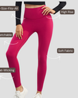 One-Size-Fits-All Leggings - Deep Red