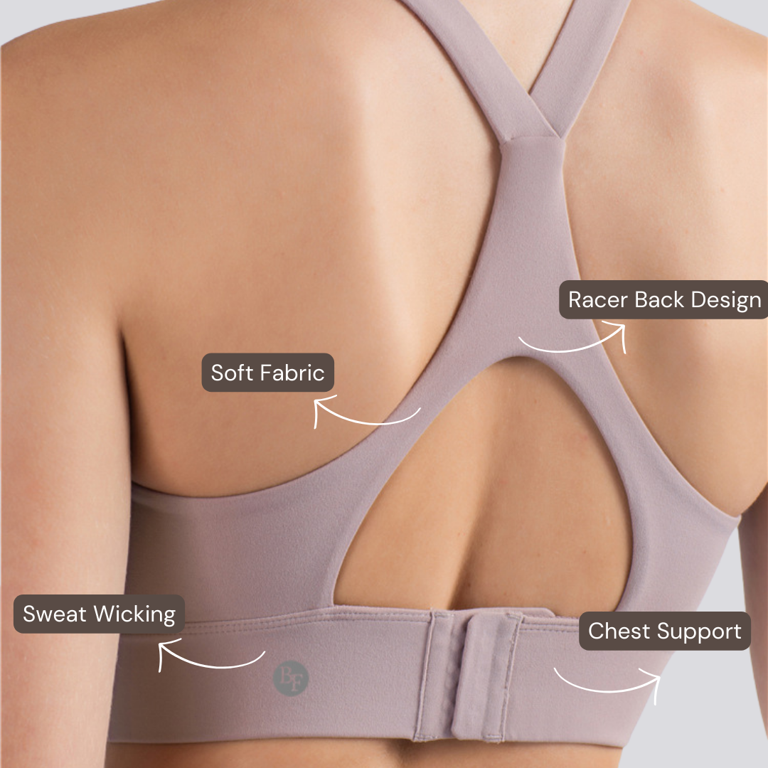 Racer Back Sports Bra - Hint Of Purple