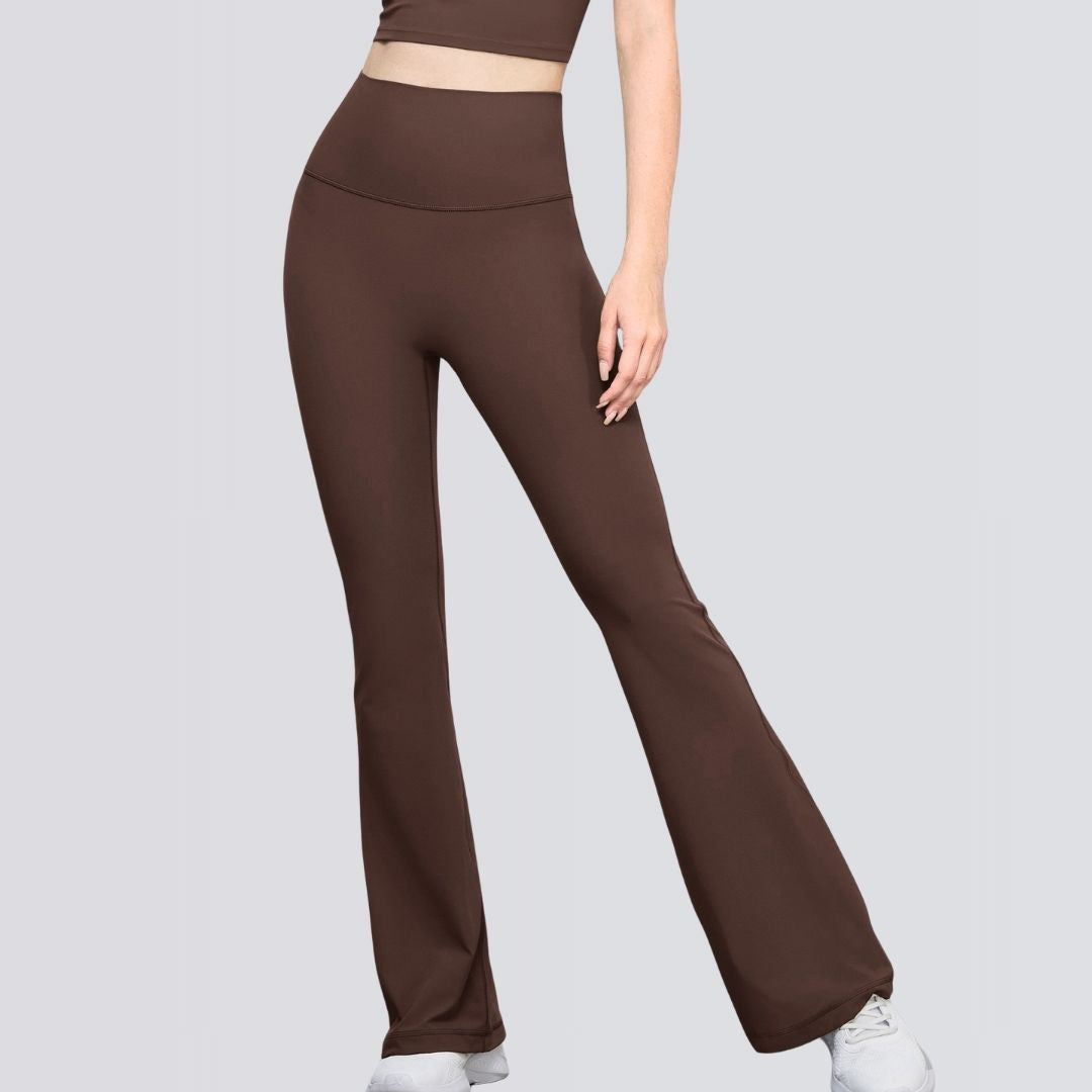 Classic Flare Yoga Pants - Brown