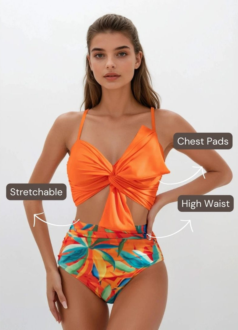 Bikini With Bow - Orange
