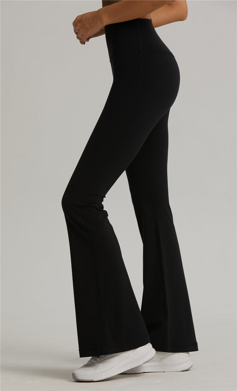 One-Size Flared Yoga Pants - Black
