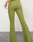 One-Size Flared Yoga Pants - Matcha Green