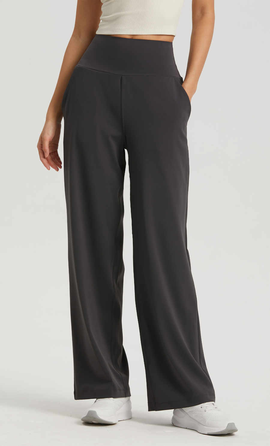 Wide Legged Yoga Pant - Graphite Grey