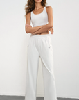 Wide Legged Comfort Set - White