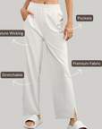 Wide Legged Comfort Set - White