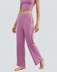 Wide-Legged Comfort Yoga Pants - Pink