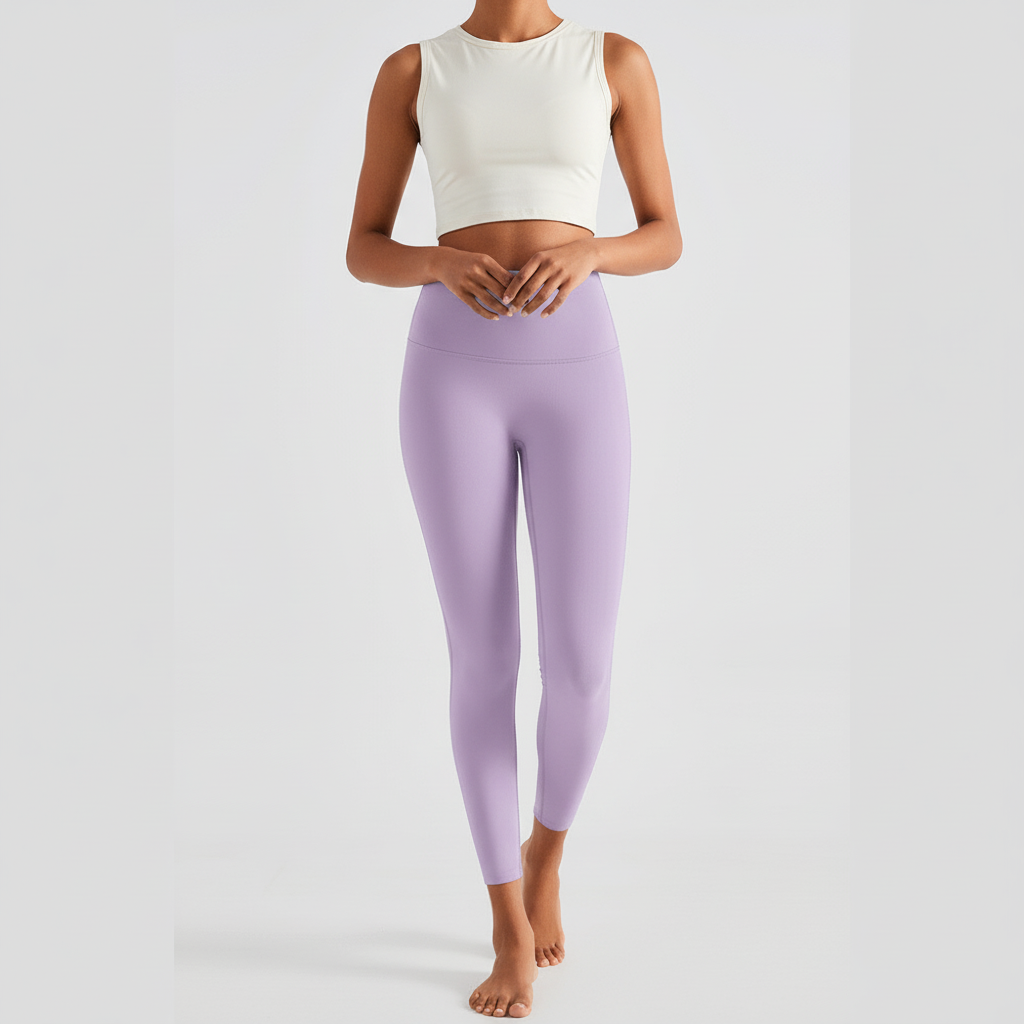 High-Rise Essential Leggings - Lilac Purple