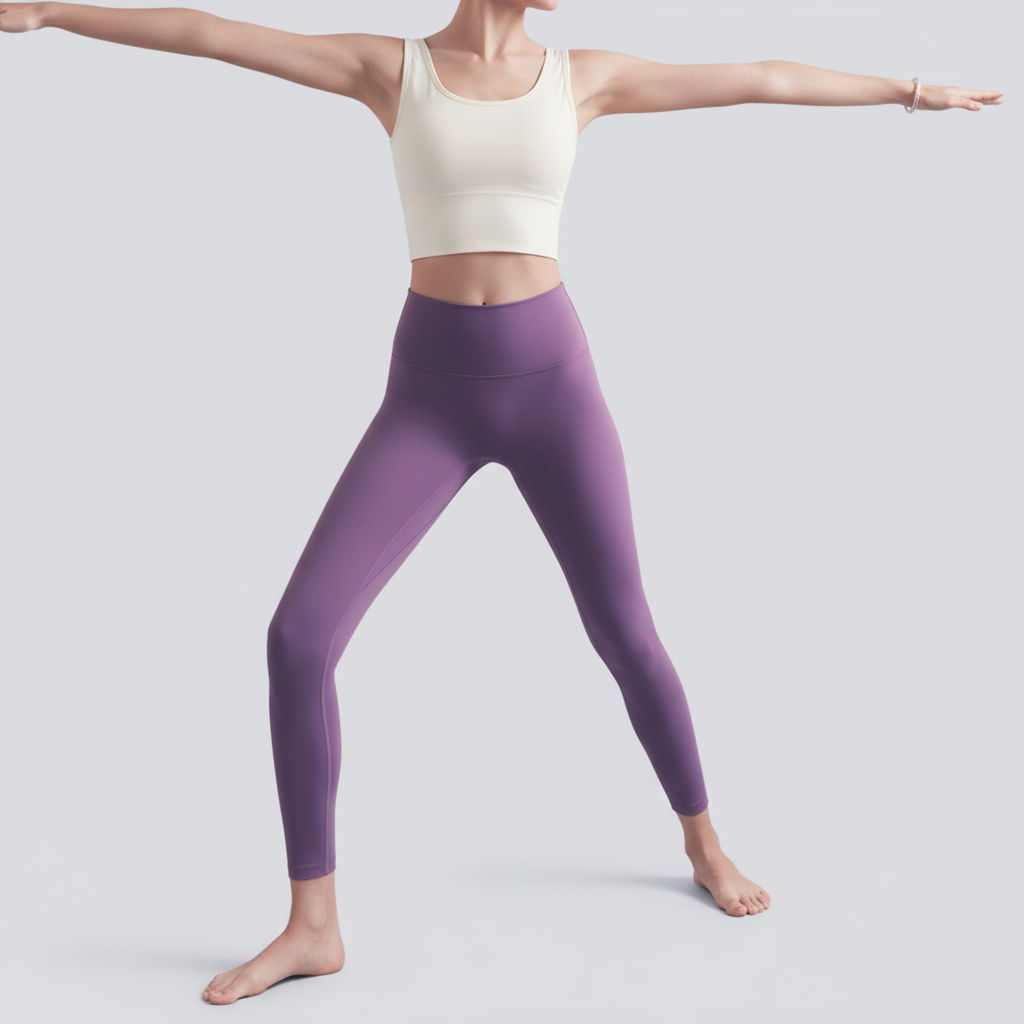High-Rise Stretch Leggings - Purple