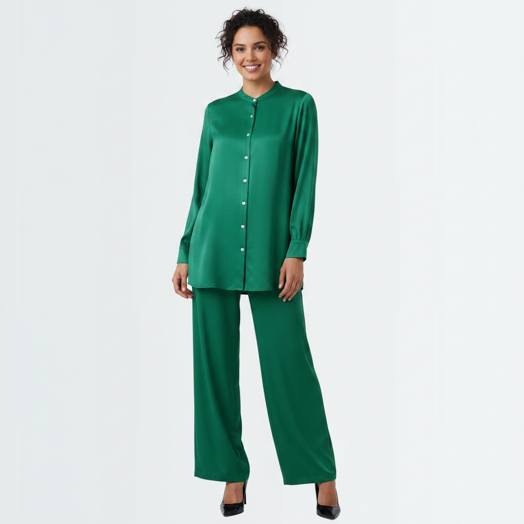 Glossy Cord Set - Green