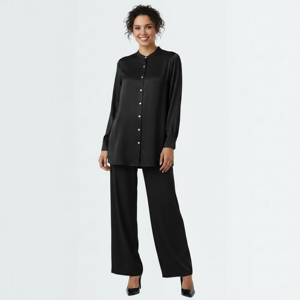 Glossy Cord Set - Black