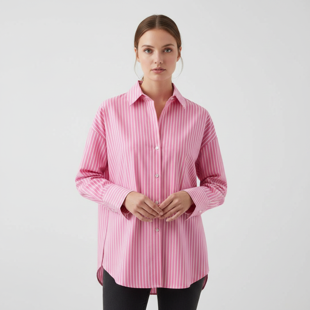 Long Sleeve Shirt - Pink Stripes