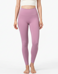 High-Rise Smooth Leggings - Pink