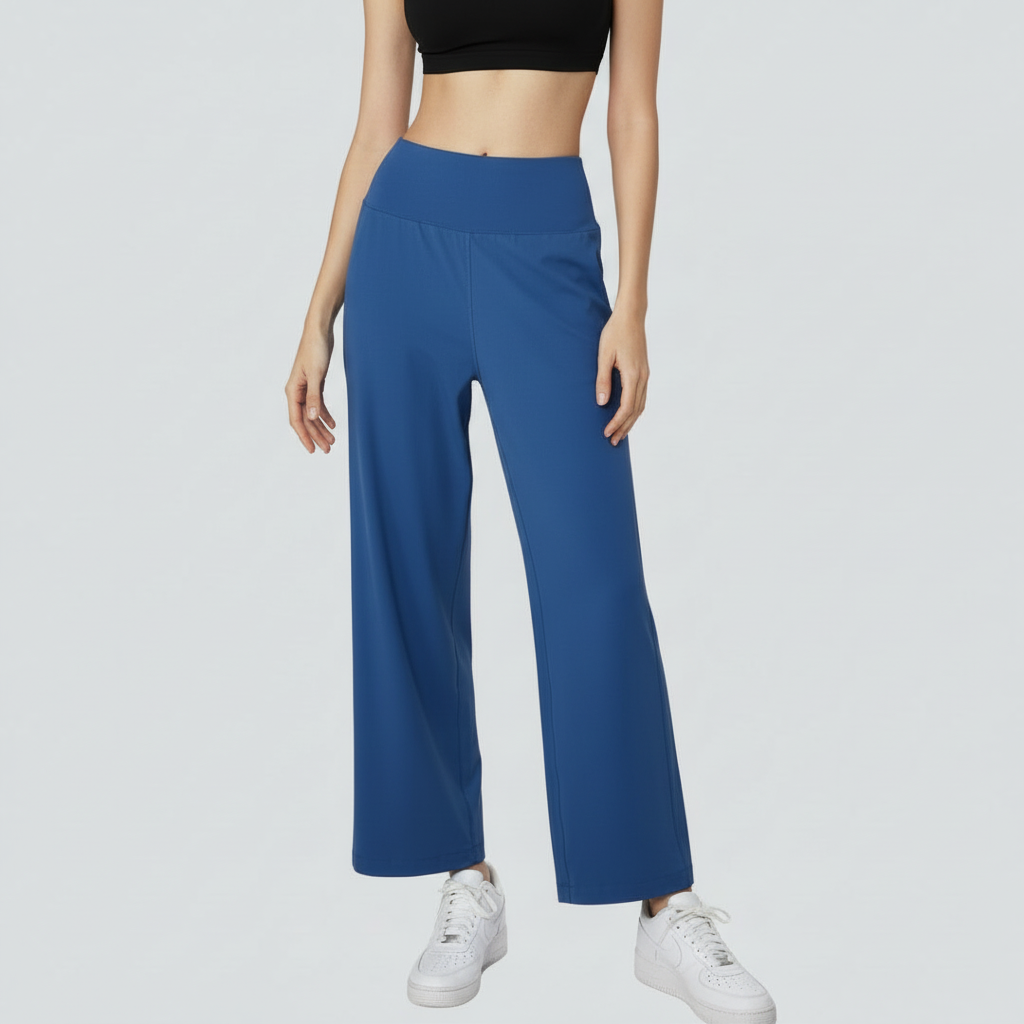 Wide Legged Yoga Pants - Blue