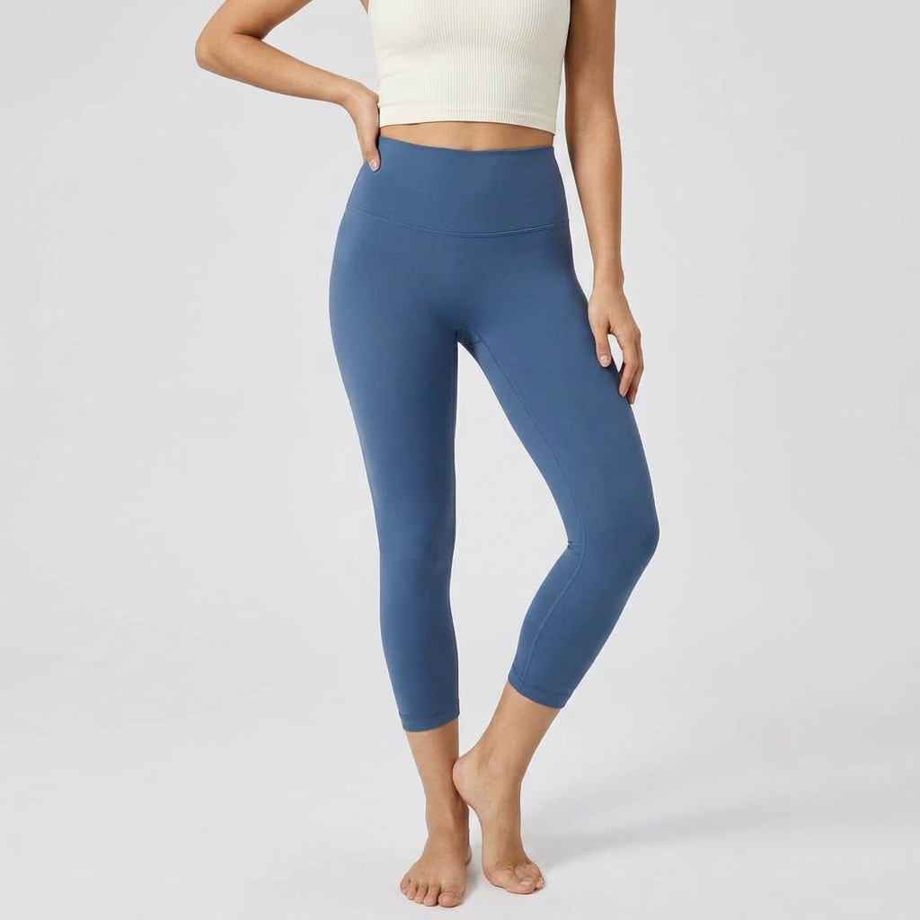 Ankle Length Comfort Leggings - Blue
