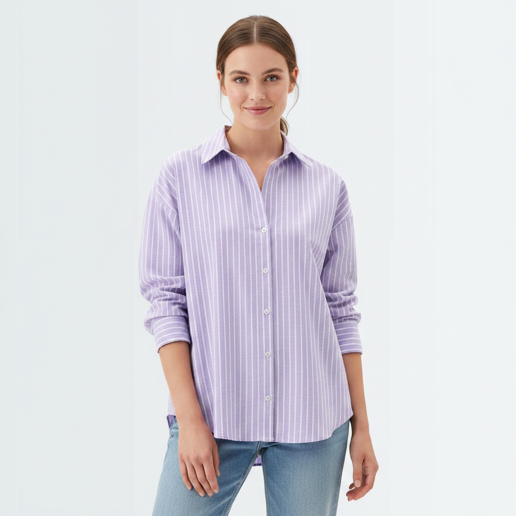 Long Sleeves Shirt - Purple Stripes