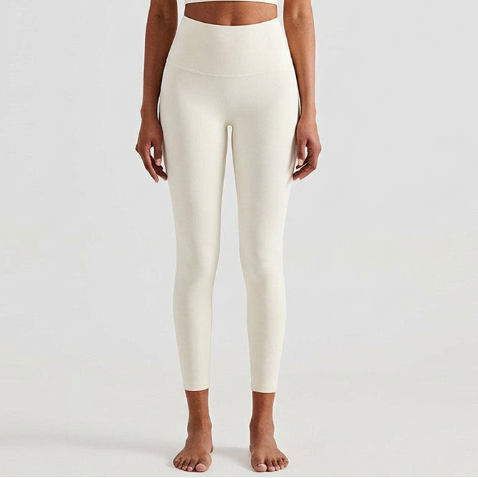 High-Rise Comfort Leggings - Ivory White