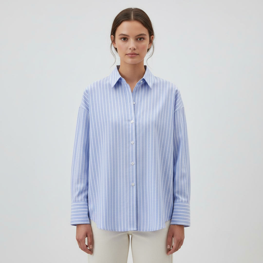 Long Sleeve Shirt - Blue Stripes