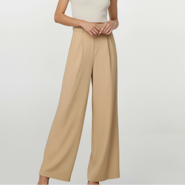High Waist Pants - Khaki