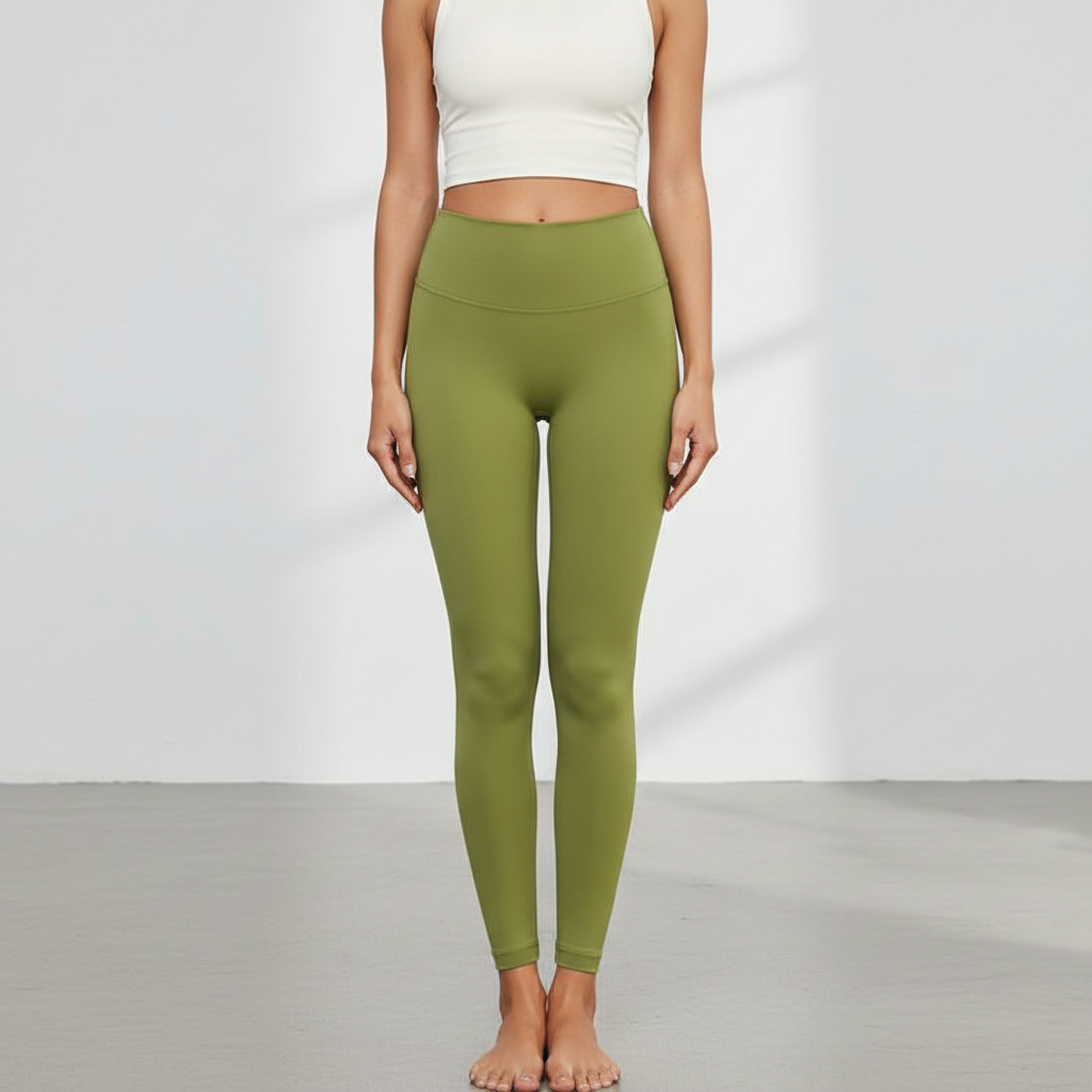High-Rise Soft Leggings - Green