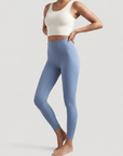 High-Rise Stretch Leggings - Light Blue