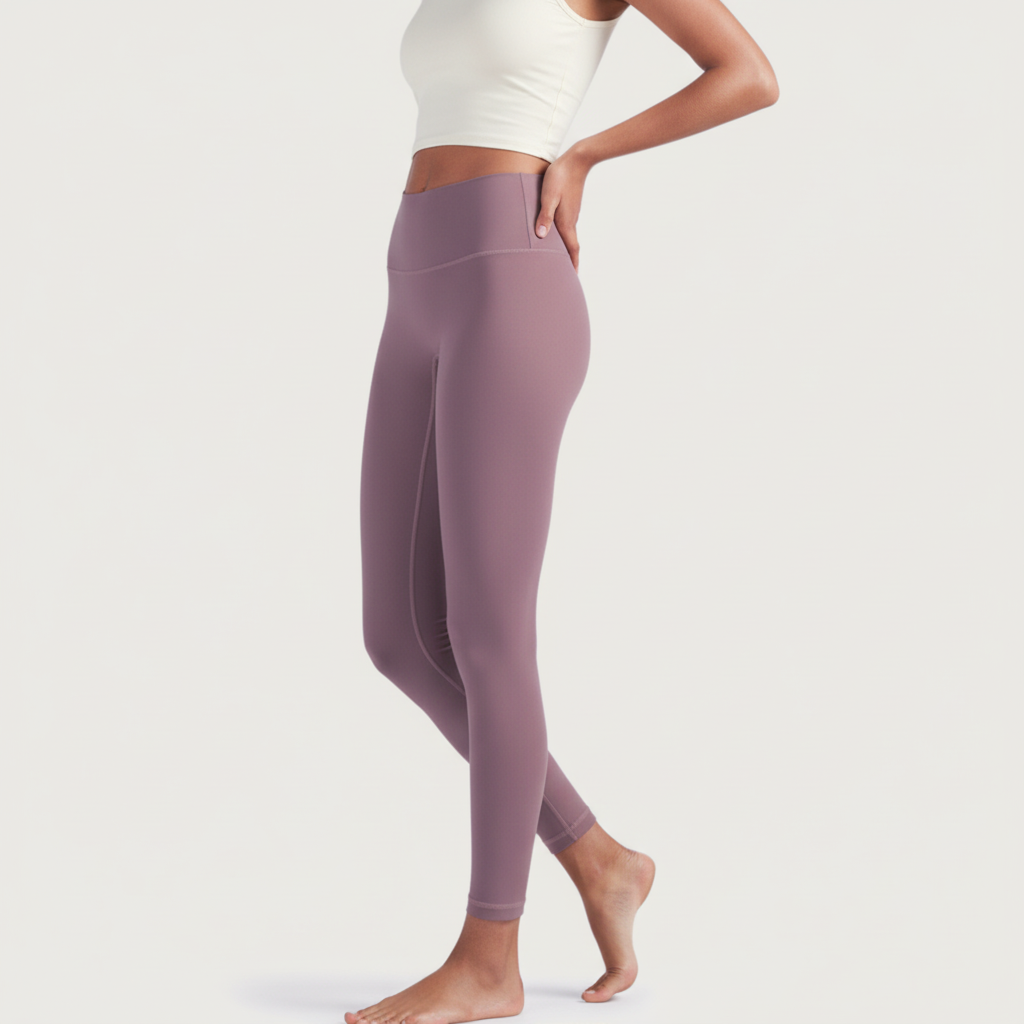 High-Rise Leggings - Subtle Purple
