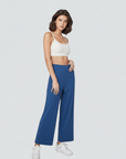 Wide Legged Yoga Pants - Blue