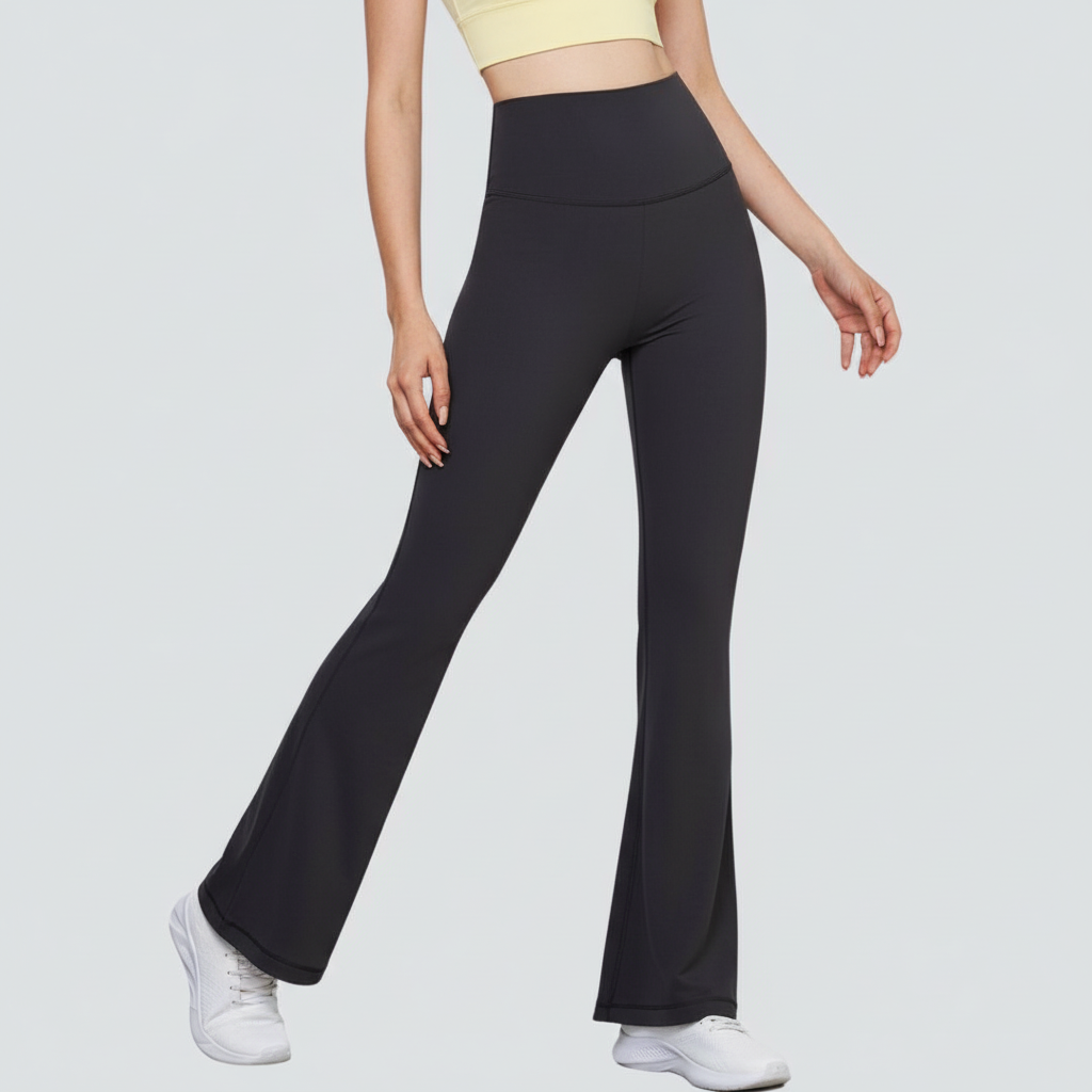 One-Size Flared Yoga Pants - Graphite Grey