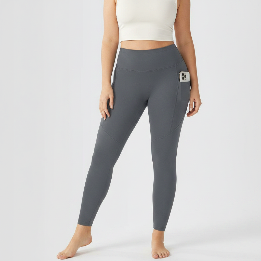 Embrace High Rise Side Pocket Leggings - Grey