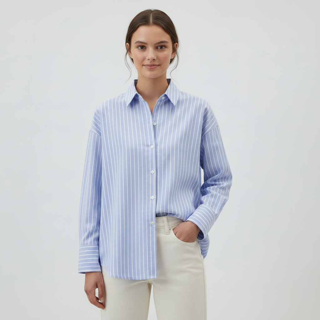 Long Sleeve Shirt - Blue Stripes