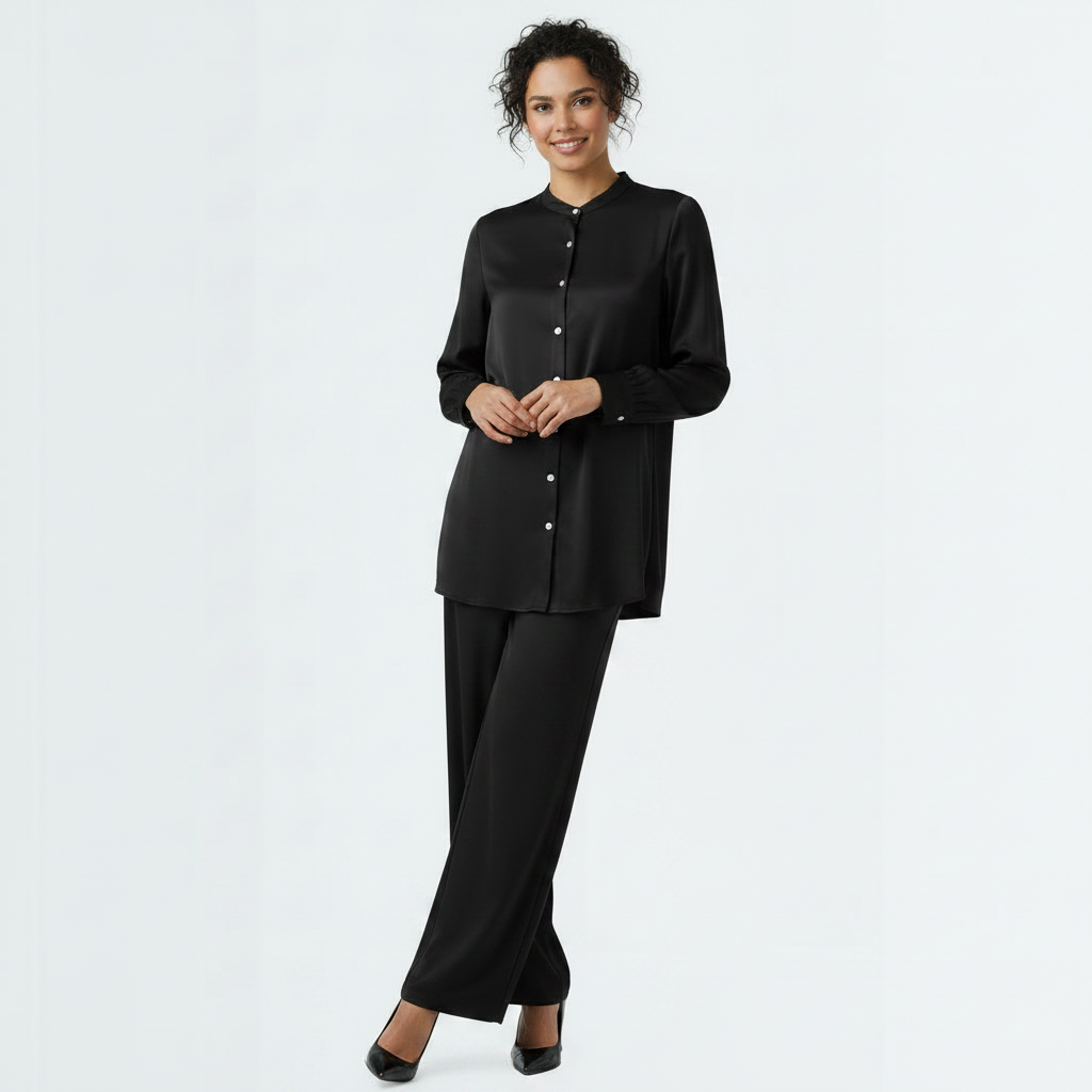 Glossy Cord Set - Black