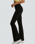 One-Size Flared Yoga Pants - Black