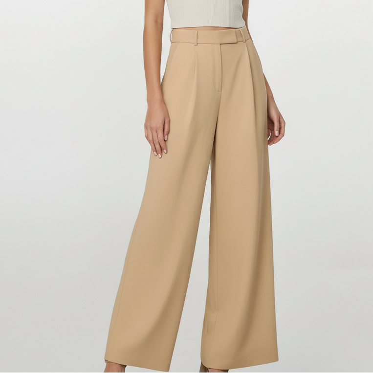High Waist Pants - Khaki