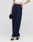 High Waist Pants - Dark Blue