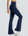 One-Size Flared Yoga Pants - Navy Blue