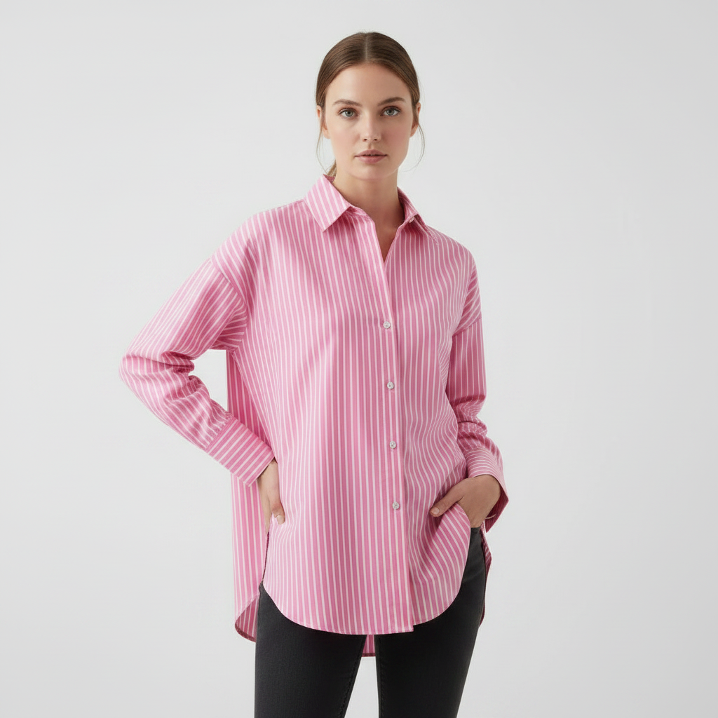 Long Sleeve Shirt - Pink Stripes