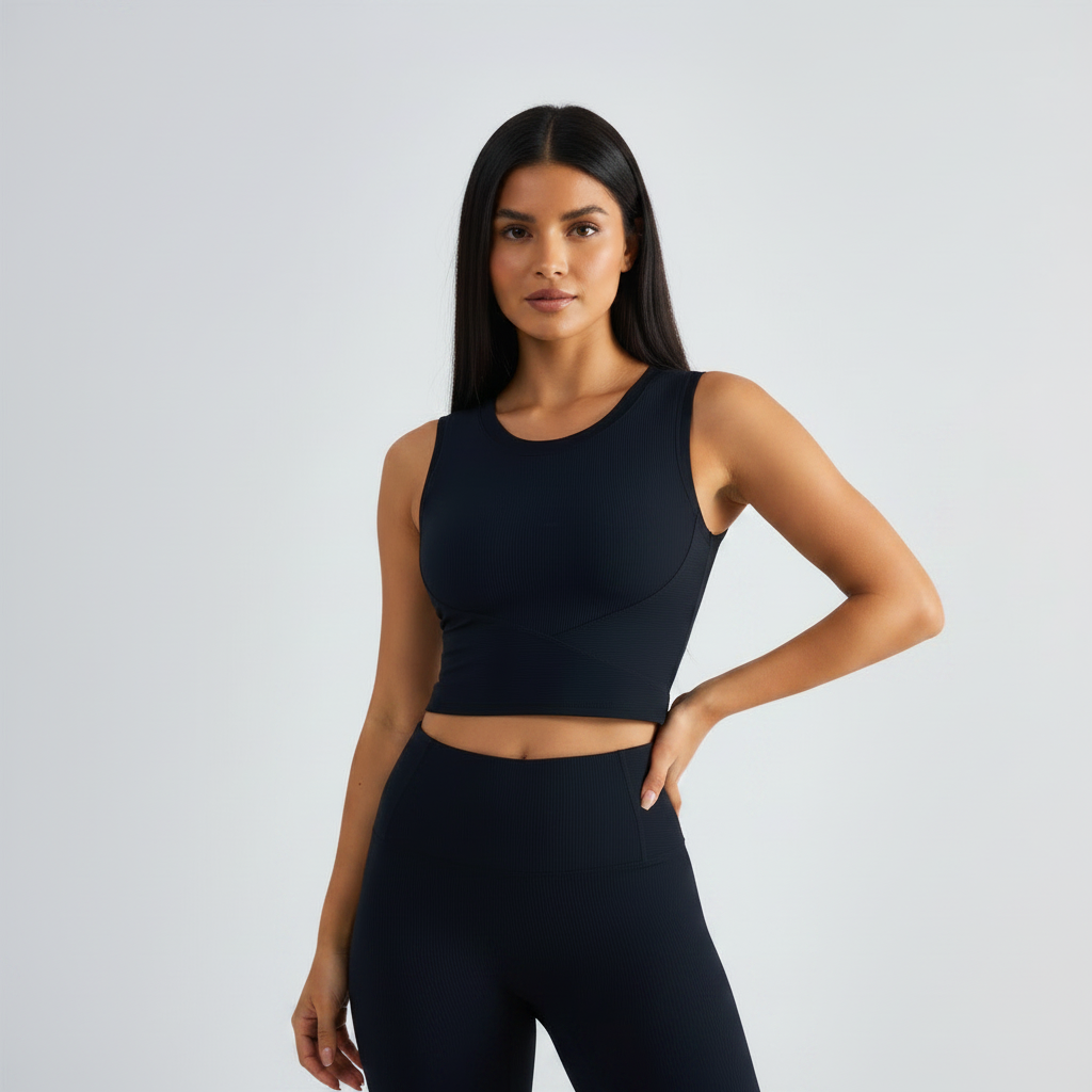 Ribbed Comfort Top - Black