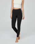 High-Rise Leggings With Side-Pockets - Black