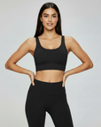 Cross Back Sports Bra - Black