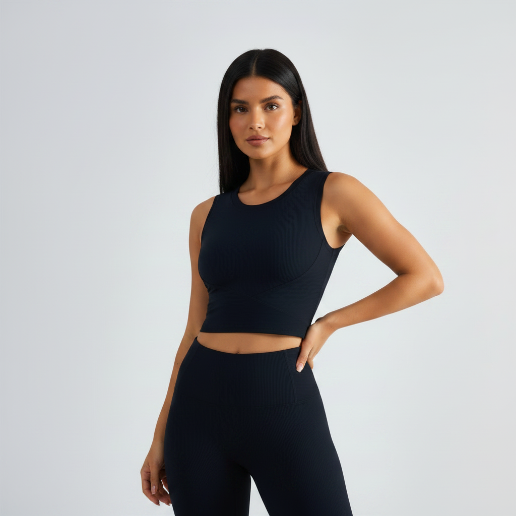 Ribbed Comfort Top - Black