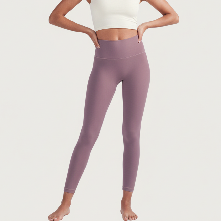 High-Rise Leggings - Subtle Purple