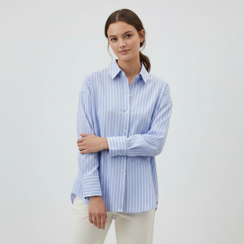 Long Sleeve Shirt - Blue Stripes