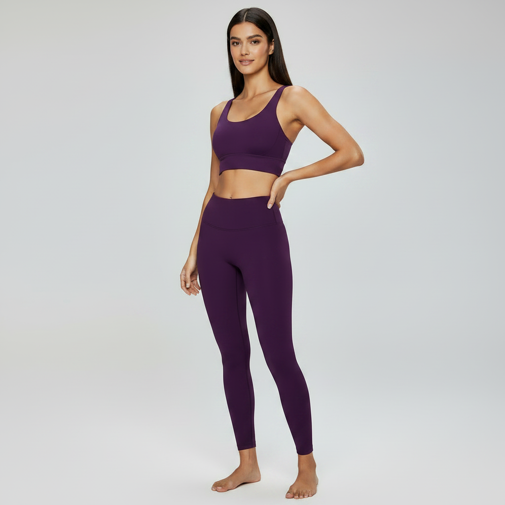 Cross Back Set - Dark Purple