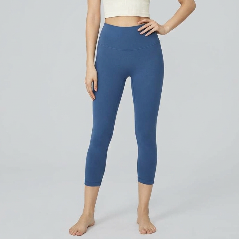 Ankle Length Comfort Leggings - Blue