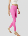 High-Rise Leggings With Side-Pockets - Bright Pink