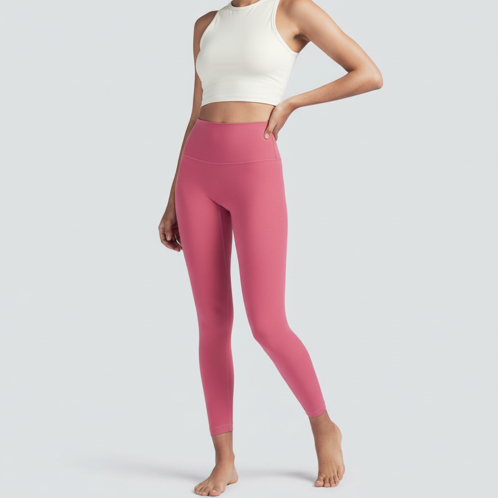High-Rise Leggings - Pink