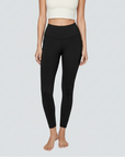High-Rise Leggings With Side-Pockets - Black