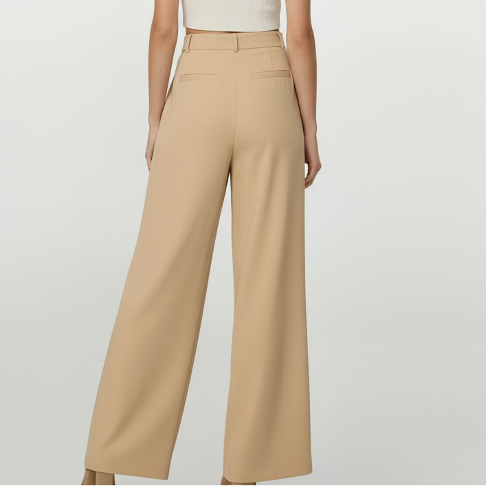 High Waist Pants - Khaki