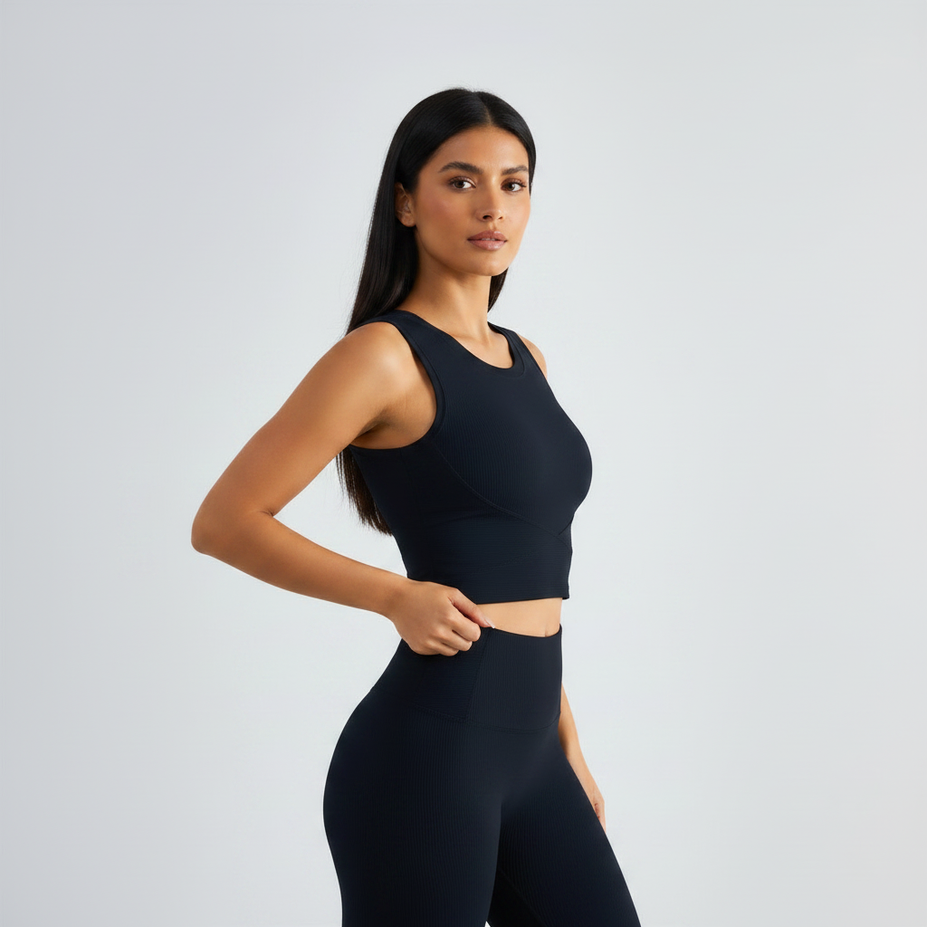Ribbed Comfort Top - Black